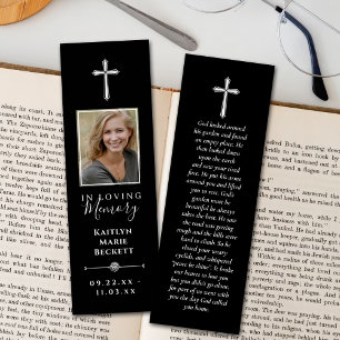 Enkel Anpassningsbar Foto Memorial Bokmärken Litet Visitkort
