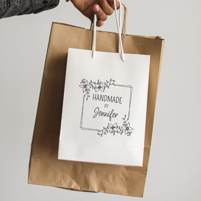 Enkel Anpassningsbar, handgjord, Blommigt - företa Stämpel (Skapare uppladdad)