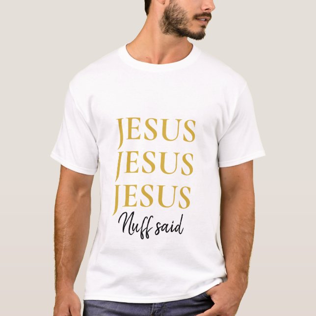 Enkel Anpassningsbar Jesus Christian T Shirt (Framsida)