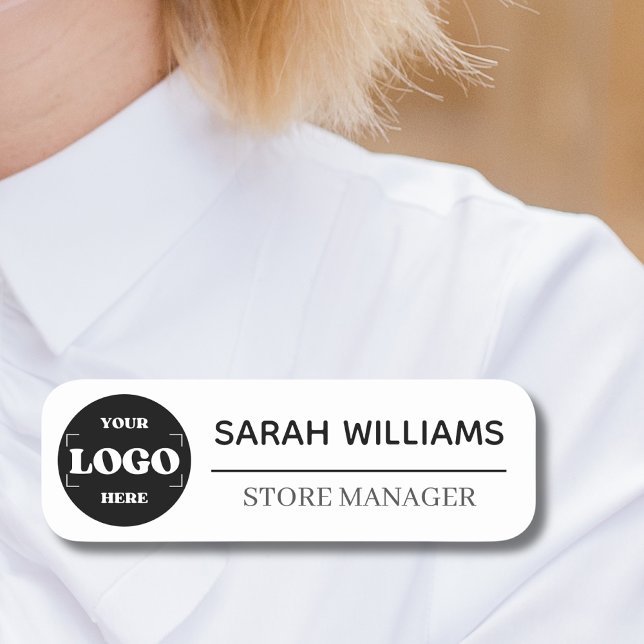 Enkel Anpassningsbar Logotyp medarbetare Magnetic  Namnbricka (Skapare uppladdad)