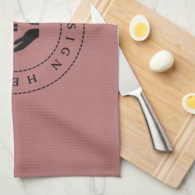 Enkel Anpassningsbar - Logotyp och promenertext Kökshandduk (Vikt i Fjärdedel)