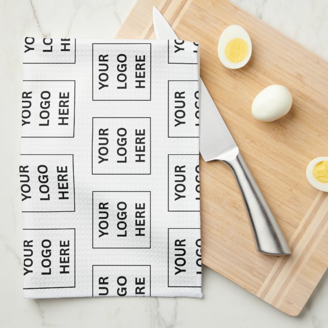Enkel Anpassningsbar - Logotyp och promenertext Kökshandduk (Vikt i Fjärdedel)
