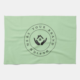 Enkel Anpassningsbar - Logotyp och promenertext Kökshandduk