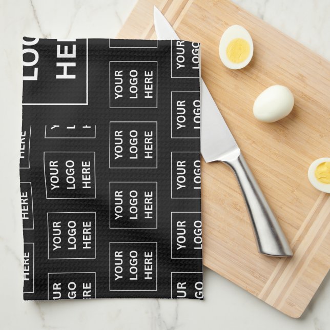 Enkel Anpassningsbar - Logotyp och promenertext Kökshandduk (Vikt i Fjärdedel)