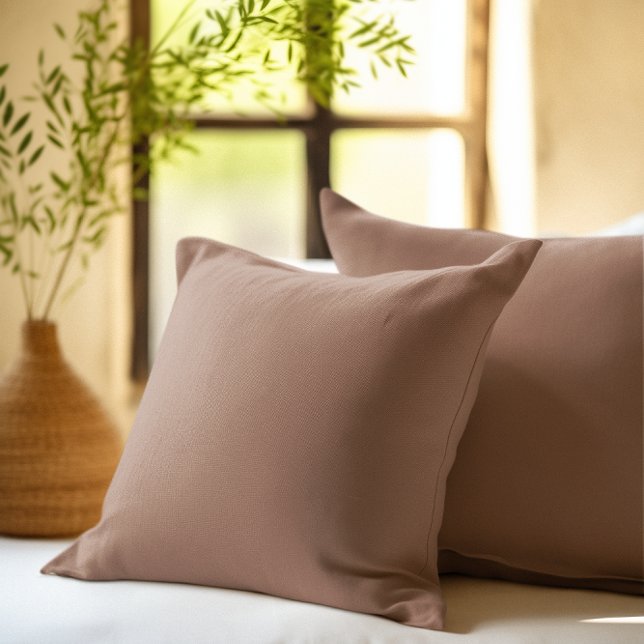 Enkel Anpassningsbar Mocha Brown-bakgrund Kudde (Skapare uppladdad)