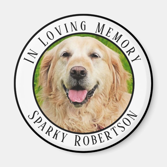 Enkel Anpassningsbar Pet Memorial Magnet (Framsidan)