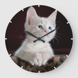 Enkel Anpassningsbar Pet Photo Acrylic Wall Clock Stor Klocka