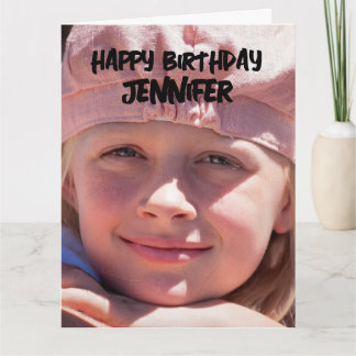 ENKEL ANPASSNINGSBAR PHOTO BIRTHDAY GREETARD KORT