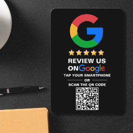 Enkel Anpassningsbar Qr-kod Google Review Business Tilläggskort
