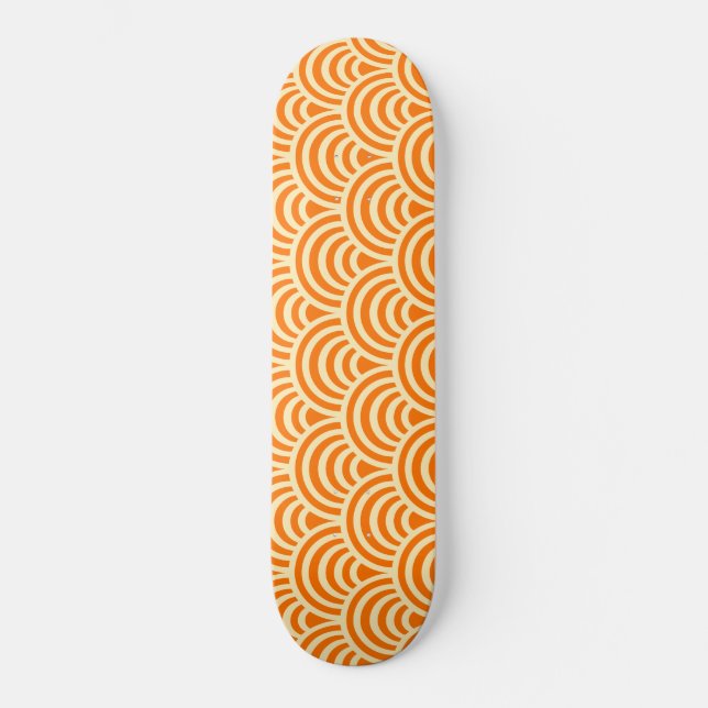 Enkel apelsinskalmönster mini skateboard bräda 18,5 cm (Framsida)