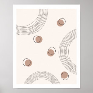 Enkel arches Modern Geometric Neutralt Line Art Poster