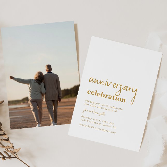 Enkel årsdagsfestinbjudan inbjudningar (Skapare uppladdad)