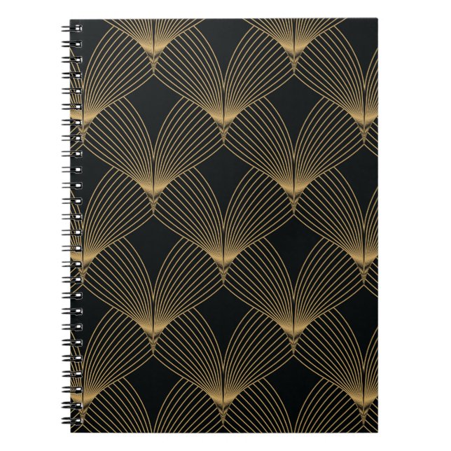 enkel art deco mönster-geometri anteckningsbok (Framsidan)