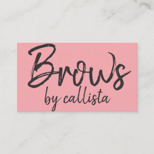 Enkel Artsy Black Rosa Typography Brow Artist Visitkort