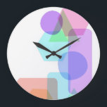 Enkel asymmetrisk pastellform Färg Stor Klocka<br><div class="desc">Enkel asymmetrisk pastellform Färg</div>