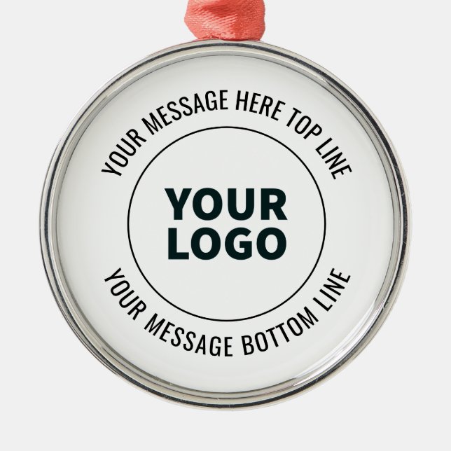 Enkel att ersätta med Logotyp eller bild Julgransprydnad Metall (Framsidan)