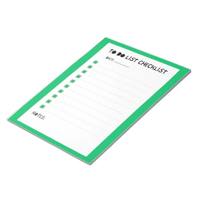 Enkel Att-göra-lista Checklista Planerare Anteckningsblock (Vinklad)