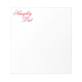 Enkel att göra lista Naughty-lista Anteckningsblock