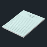 Enkel att göra lista över modern Elegant-skalturko Anteckningsblock<br><div class="desc">Elegant teal/turkos om du vill göra listinformation med ditt namn med anteckningsblock i ett handskrivet skriptanrop tillsammans med en checklista. En enkel och feminin utformning som är underbar för en lärare eller småföretagare.</div>