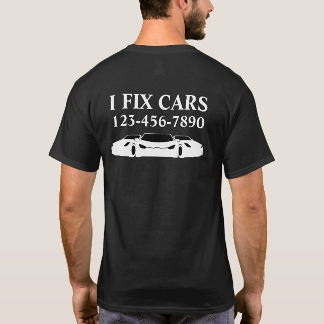 Enkel automatisk mekanisk arbetshämtning - likform t shirt (Baksida)