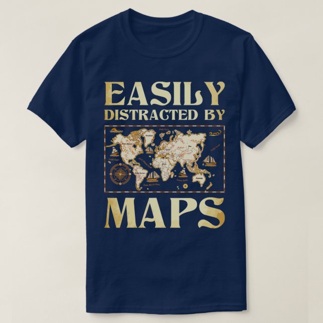 Enkel avgränsad av Kartor kartografiets geografisk T Shirt (Design framsida)