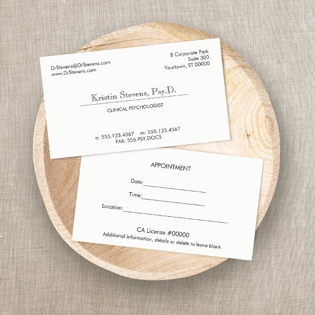 Enkel avtalad Professionell Tidsbeställning Kort (Skapare uppladdad)