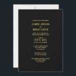 Enkel B&G-design - Bröllop/mottagningsinbjudan Inbjudningar<br><div class="desc">Modern Glam i mitten av århundradet - inbjudan till Bröllop/mottagning</div>