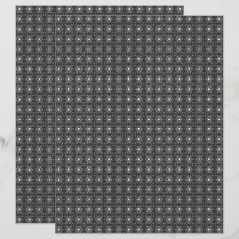 Enkel B&W Med. Kakel 2-sidig Scrapbook-papperssida