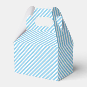 Enkel Baby blue och vit diagonal Rand Mönster Presentaskar