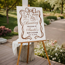 Enkel Baby Brygger Doodle Kaffe Baby Shower