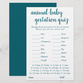 Enkel Baby från djuret | Teal Aqua Gestational Gam