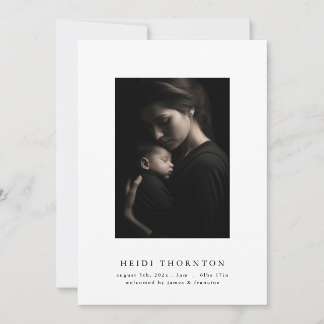 ENKEL | baby gräns fotofoto baby Meddelande (Framsida)