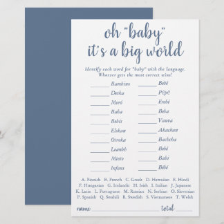 Enkel Baby Värld runt | Dusty Blue Quiz