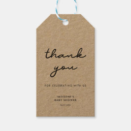 Enkel babydusch presentetikett