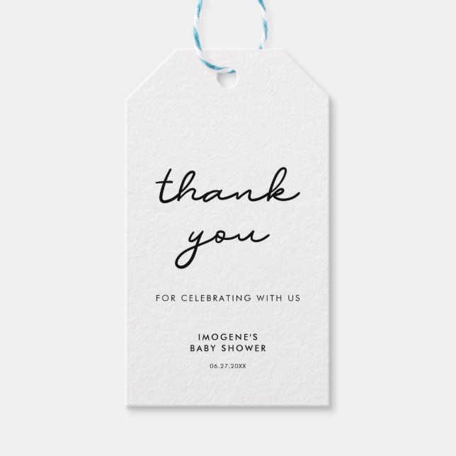 Enkel babydusch presentetikett (Framsidan)