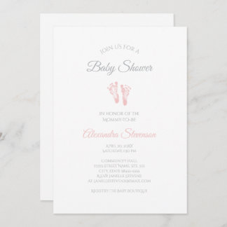 Enkel babyskor för barn, skadliga Rosor Inbjudningar