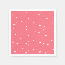 Enkel babystövel för elefant och rött hjärta pappersservett