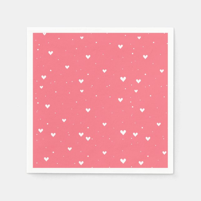 Enkel babystövel för elefant och rött hjärta pappersservett (Framsidan)