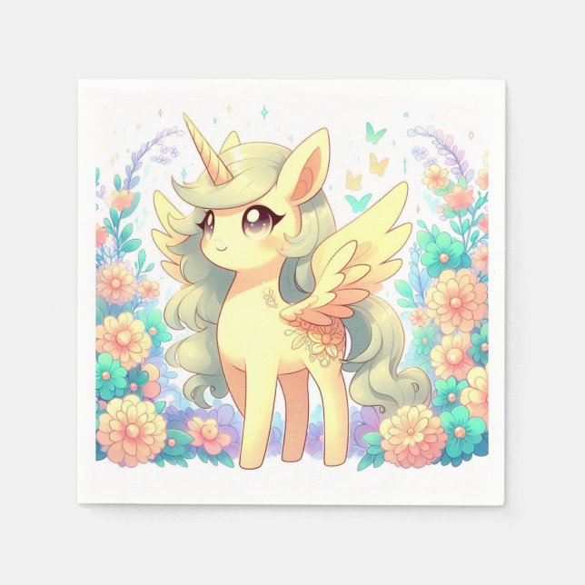 Enkel babystövel för Unicorn Pappersservett (Framsidan)