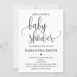 Enkel babystövel Modern minimalistisk mamma ska va Inbjudningar