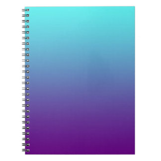 Enkel bakgrundsgradient Turkos Blå Lila Anteckningsbok