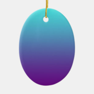 Enkel bakgrundsgradient Turkos Blå Lila Julgransprydnad Keramik