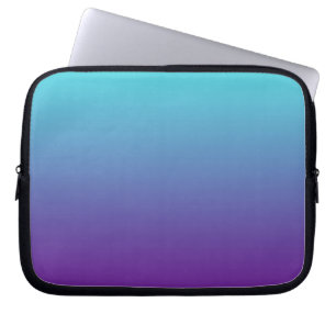 Enkel bakgrundsgradient Turkos Blå Lila Laptop Sleeve