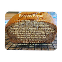 Enkel Banana Bread Recipe på en magnet