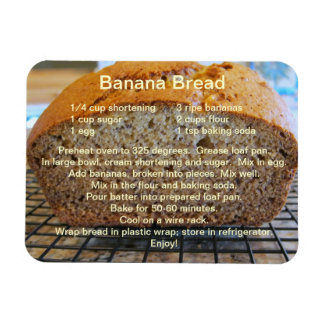Enkel Banana Bread Recipe på en magnet
