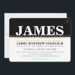 ENKEL BAR MITZVAH modern judisk stjärna svart vit Inbjudningar<br><div class="desc">av kat massard >>> WWW.SIMPLYSWEETPAPERIE.COM <<<</div>