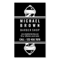 Enkel Barberstång Minimalistisk Svart Vit