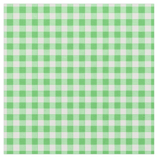 Enkel Basic-Grönt Gingham Tyg (Närbild)