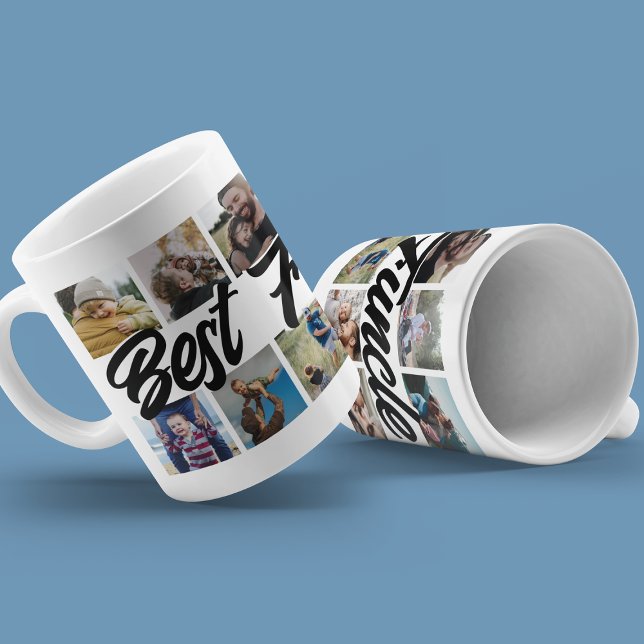 Enkel bästa farbror någonsin Foto Collage Kaffemugg (Skapare uppladdad)