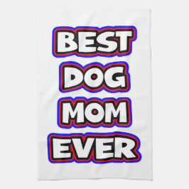 Enkel bästa hund mamma någonsin-typografi kökshandduk